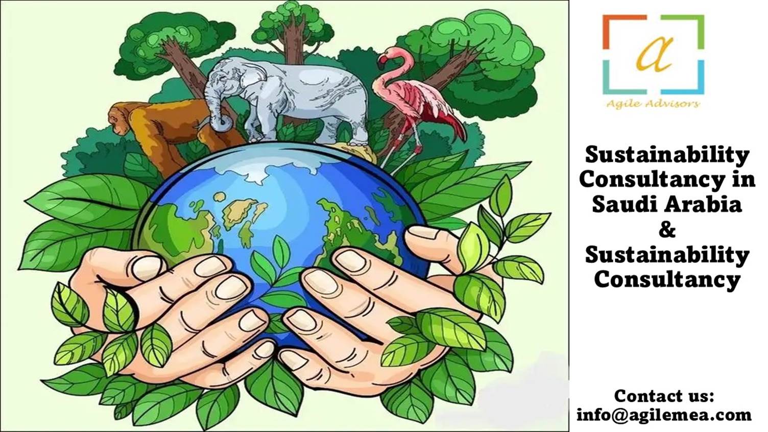 Hands holding a planet with leaves and animalsAI-generated content may be incorrect.