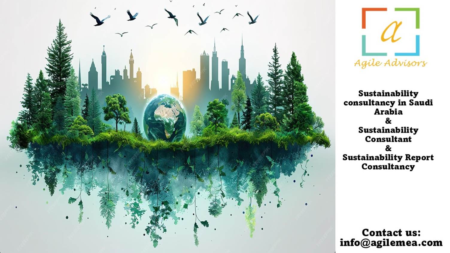 A green land with trees and birds
AI-generated content may be incorrect.