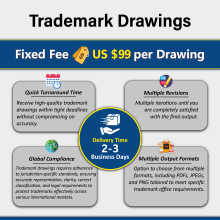 Trademark Drawings Services by The Patent Experts ensure your application meets USPTO trademark drawings standards in the USA
