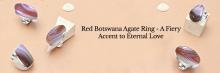 Red Botswana Agate Ring