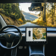 AI image of the inside of a car