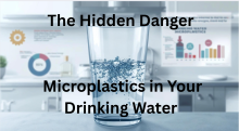 An image of water containing microplastics