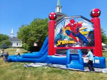 Spiderman inflatable combo bounce house rental