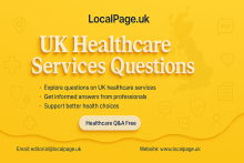 UK clinic website showing healthcare FAQs designed to attract patients