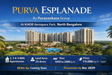 Puravankara Group launches Purva Esplanade near Bangalore Airport. Choose 2, 3 & 4 BHK apartments with world-class amenities. Book your slot now.