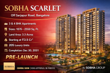  Explore Sobha Scarlet, a new pre-launch residential project on Sarjapur Road, Bangalore by Sobha Group.