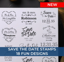 Personalized Mr & Mrs Wedding Stamp: Custom Self-Inking Save the Date Stamp
