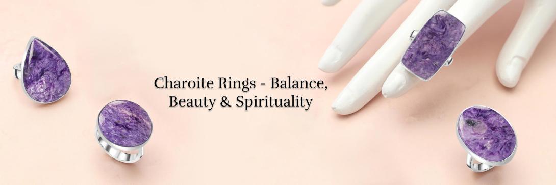 Charoite rings 