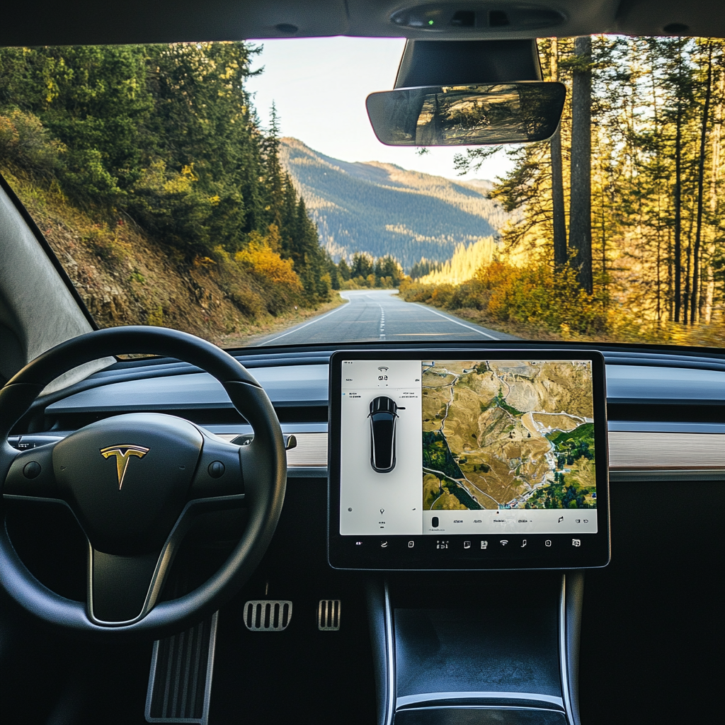 AI image of the inside of a car