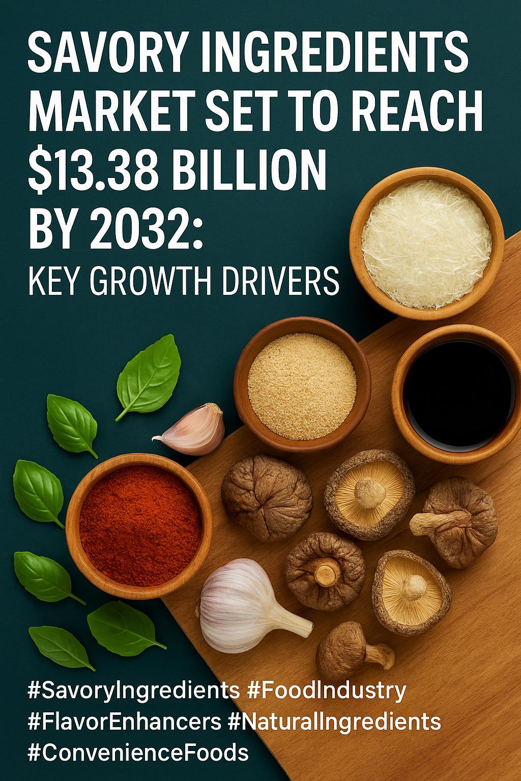 #SavoryIngredients, #FoodIndustry, #FlavorTrends, #Umami, #MarketResearch, #FoodInnovation, #ConvenienceFoods, #FoodTech, #GlobalMarket, #CAGR, #FoodIngredients, #2024Forecast, #MeticulousResearch, #FoodProcessing, #MarketGrowth