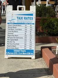 St. Thomas taxi rates 2025