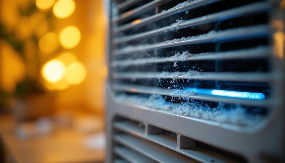 An Air Conditioner that has a build of dirt and allergens