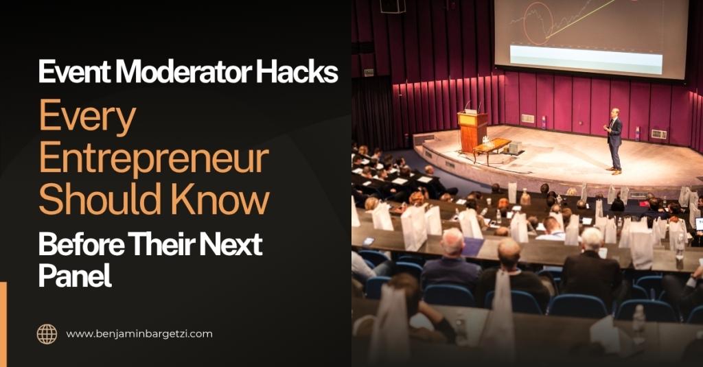 Event Moderator, Entrepreneur workshops, Benjamin Bargetzi, keynote speaker training