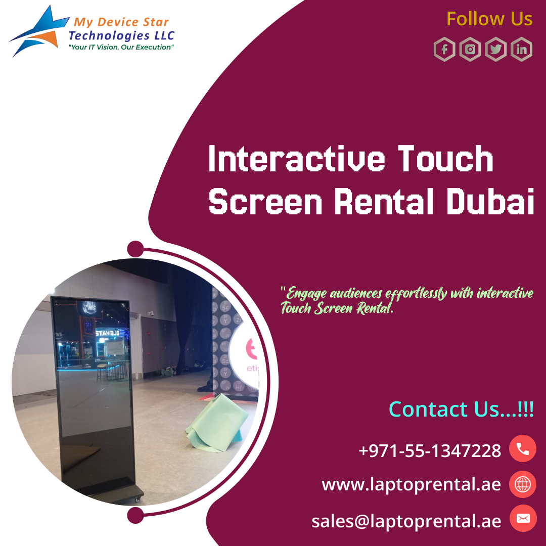 Interactive Touch Screen Rental