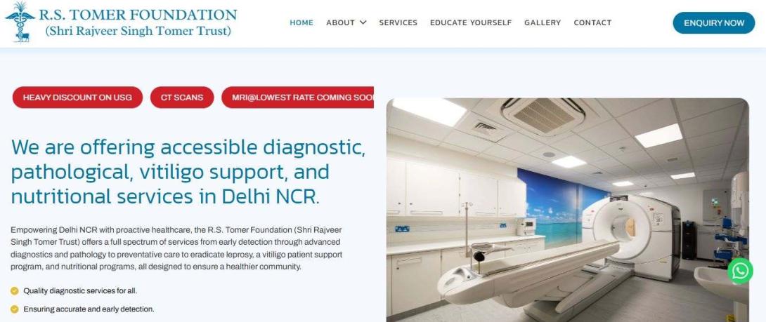 Top Diagnostic Centres in Delhi NCR | R.S. Tomer Foundation