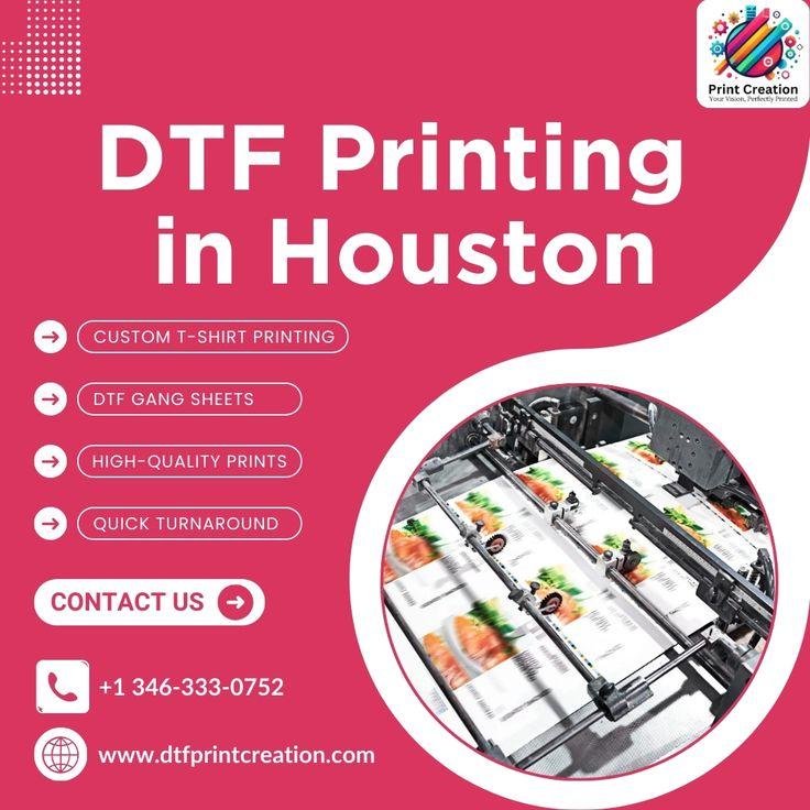 DTF Printed T-shirts Houston