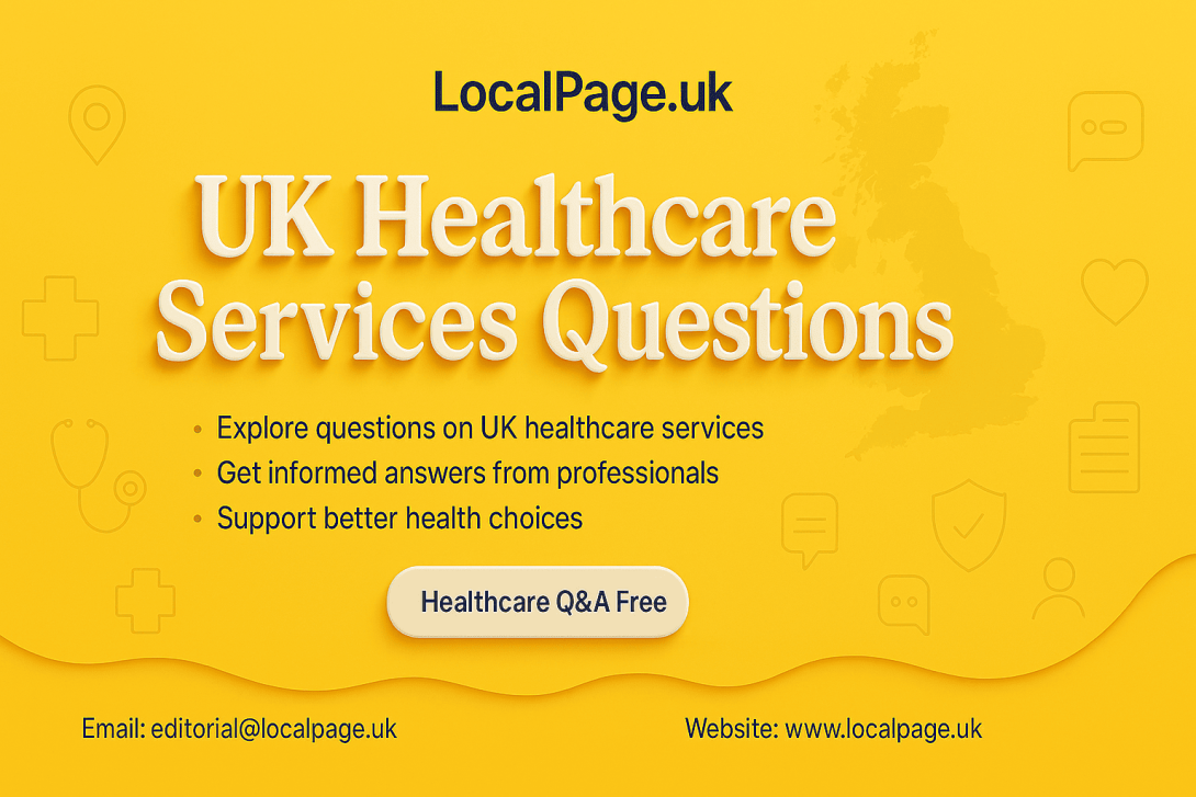 UK clinic website showing healthcare FAQs designed to attract patients