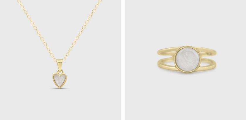 memorial ash jewelry, memorial jewelry with ashes