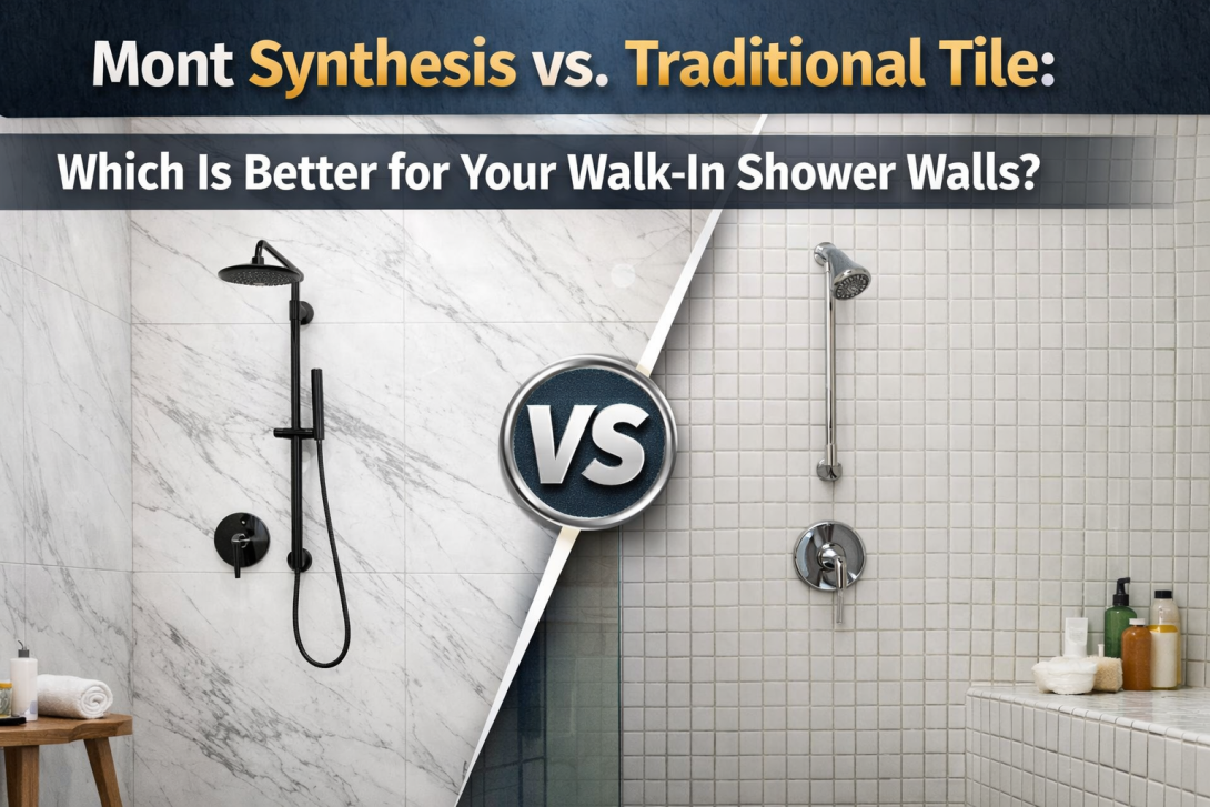 How does Mont Synthesis Compare to Traditional Tile for Shower Walls?