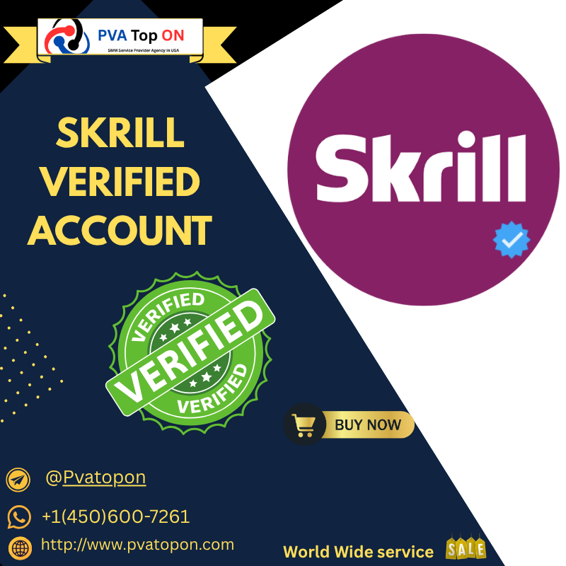 Buy Verified Skrill Accounts    Purchase Verified Skrill Accounts online from the most reliable global vendors. Access 100% verified Skrill personal and business accounts at the best rates. Benefit from quick delivery, secure verification, and seamless transactions. Expand your global financial operations confidently with trusted service. Visit  pvatopon.com today to get authentic Wise accounts and enjoy smooth, efficient online money management!  Details of Our Verified Skrill Accounts : ✮ 100% US/UK/EU/As