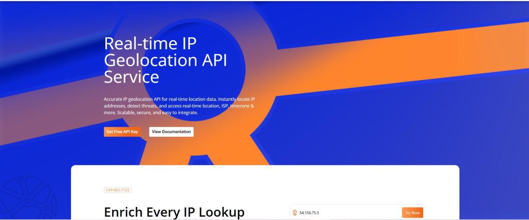 real-time IP location API