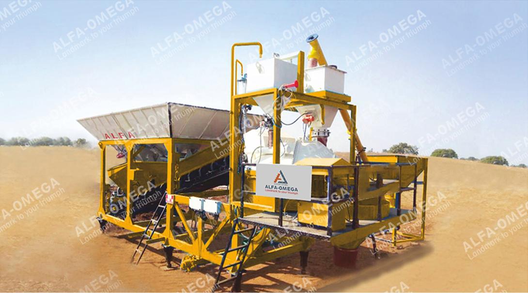 Alfa omega mobile concrete batching plant