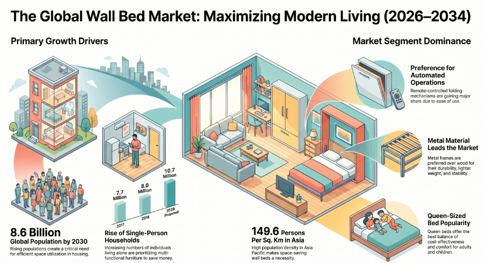 Wall Bed, Wall Bed Industry, Wall Bed Market, Wall Bed Market Size, Wall Bed Market Share, Wall Bed Market Trends, Wall Bed Market Growth, Wall Bed Market Demand
