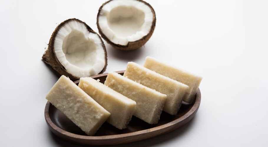Coconut Banana Burfi for diabetic patients