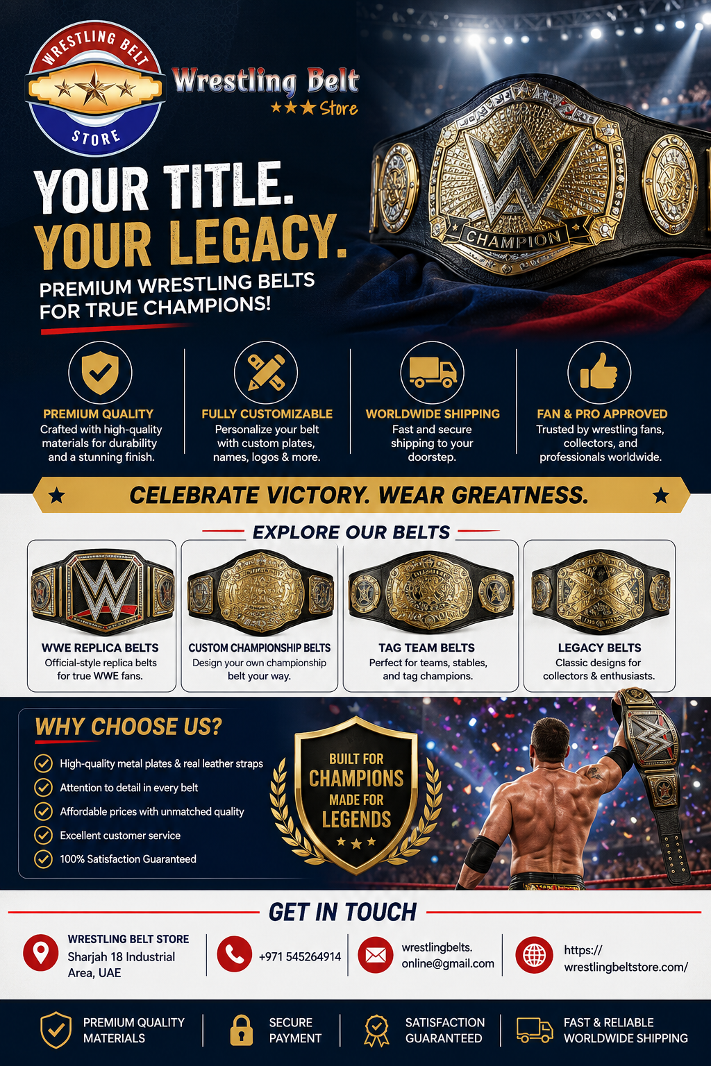 Wrestling Belt Store – Premium Championship Belts for True Champions