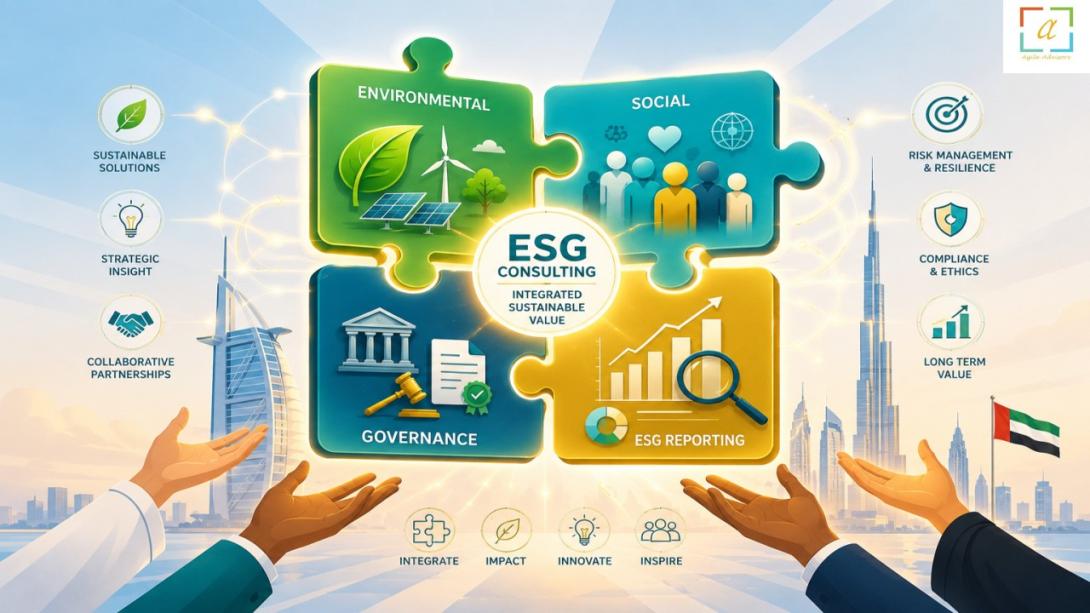 Discover how ESG consulting, an experienced ESG consultant, and comprehensive ESG consultancy can help UAE organisations achieve regulatory compliance, build resilience, and drive sustainable growth.