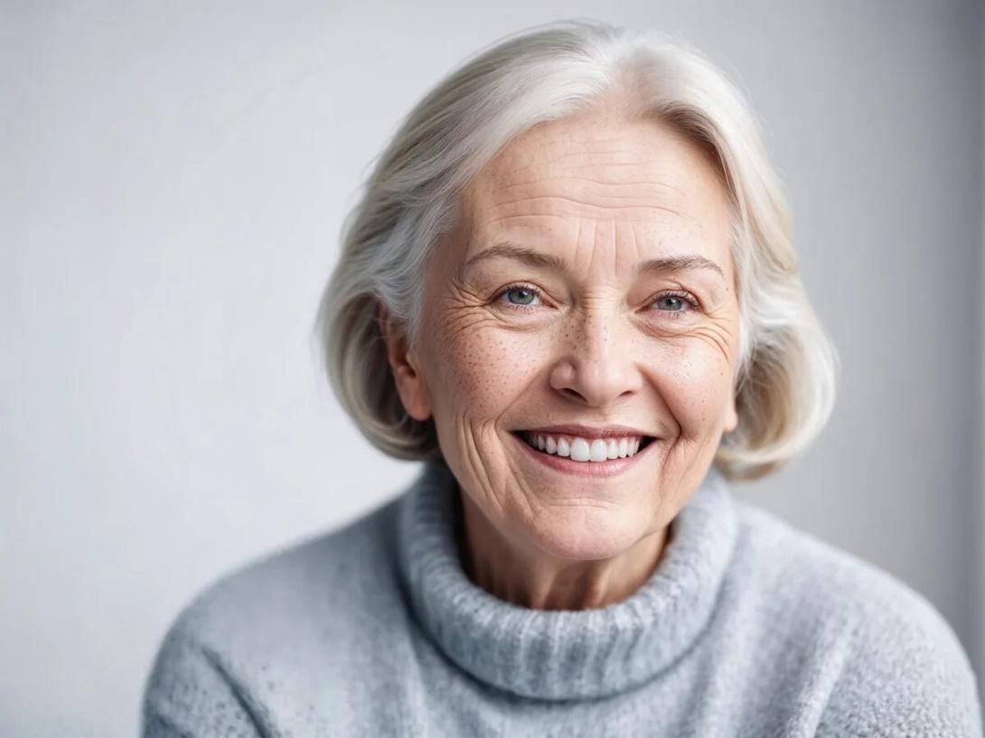 a lady with teeth whitening treatment