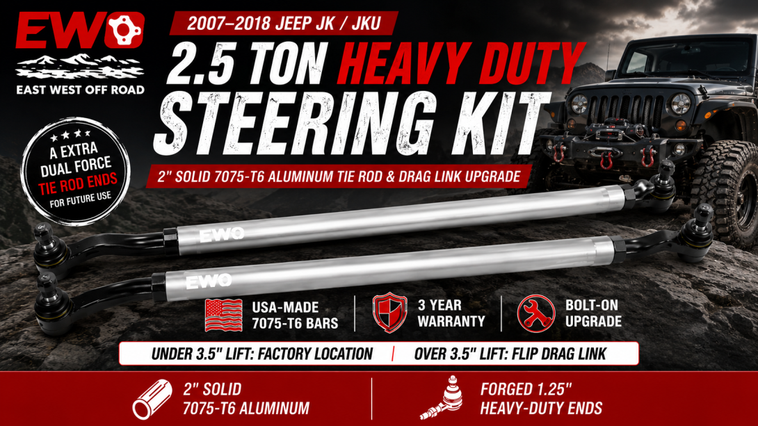 2.5 Ton Jeep Steering Kit | Heavy Duty JK/JKU