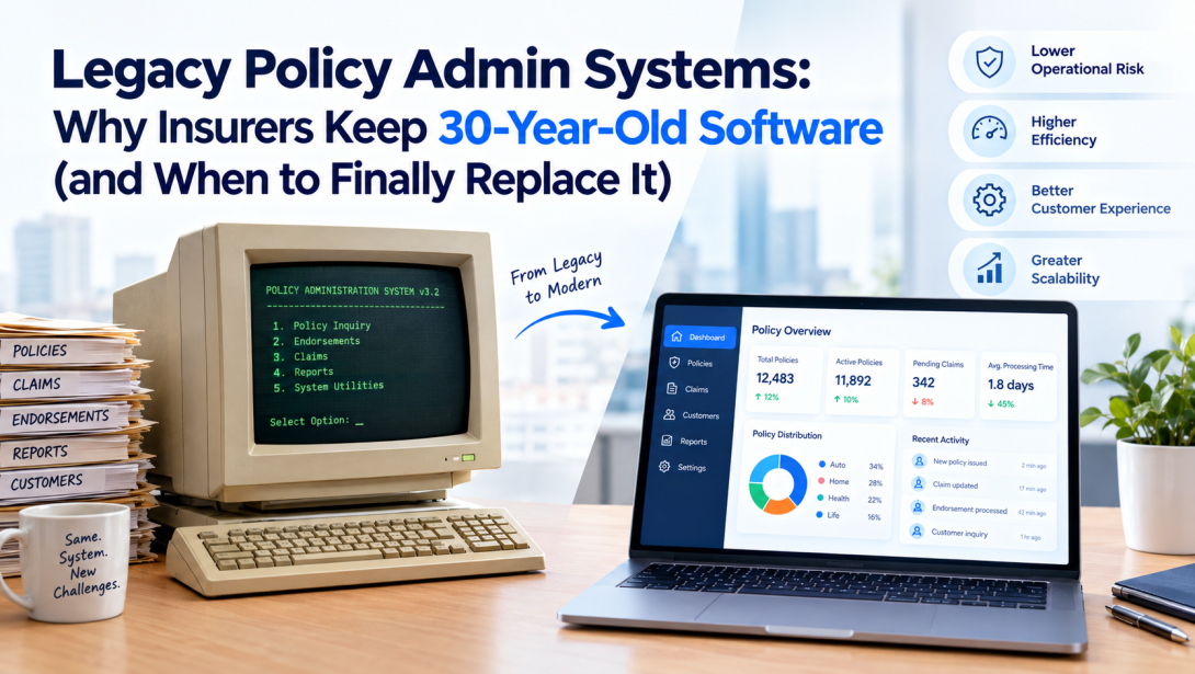 Legacy Policy Admin Systems: Why Insurers Keep 30-Year-Old Software (and When to Finally Replace It)