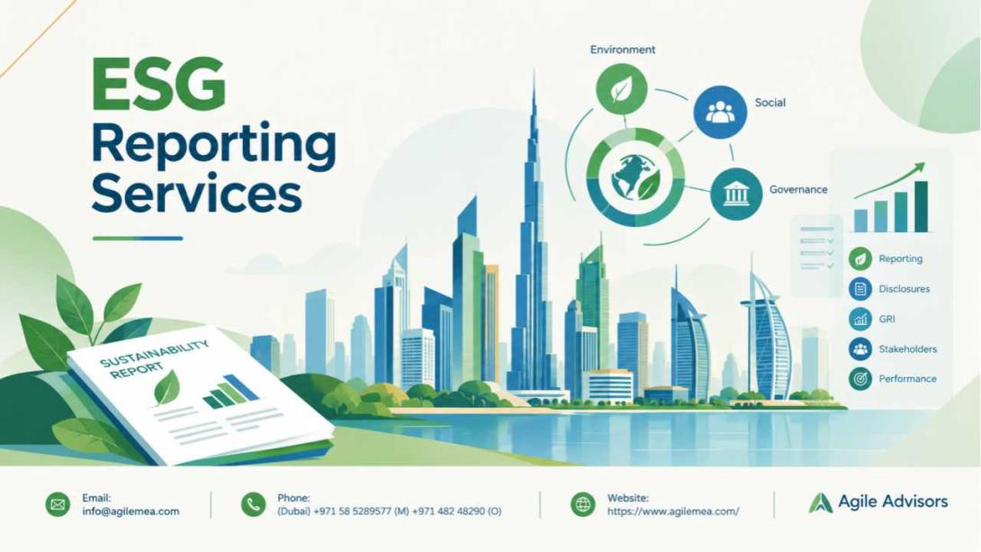 Discover how ESG reporting services, sustainability reporting, ESG disclosures, and GRI reporting help UAE businesses meet regulations, build trust, and strengthen long term business continuity.